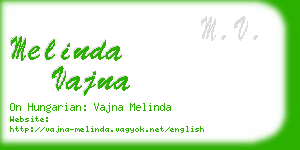 melinda vajna business card